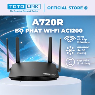 [Hoả Tốc] Bộ phát Wi-Fi TOTOLINK A720R - Router Wi-Fi 5 băng tần kép chuẩn AC 1200Mbps (Không dùng sim)