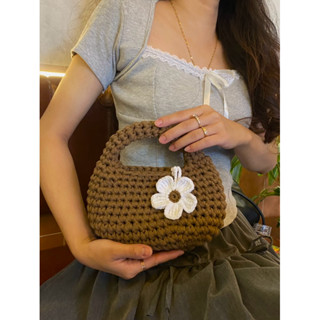 túi len hình trứng boho cầm tay tag hoa rất xinh (hình ảnh thật của shop)