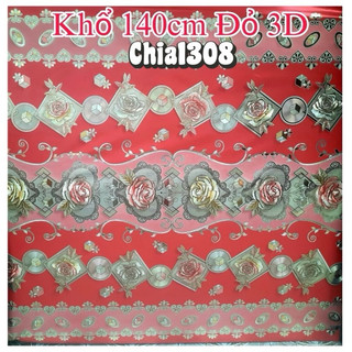 khăn trải bàn 3D khổ 1m4 ( bán theo mét )