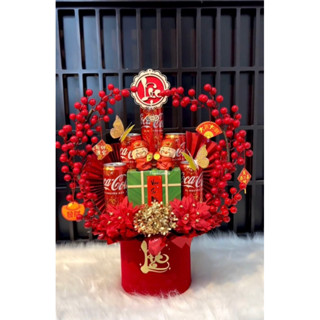 X2 đào đông set phụ kiện kết hợp trụ nhung thu hút tài lộc may mắn.Phụ kiện trang trí tháp bánh nước trưng bày ngày tết