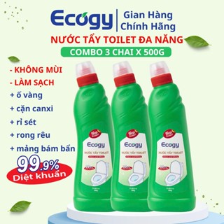  ECOGY ;COMBO 3 CHAI NƯỚC TẨY TOILET;Hỗ trợ làm sạch các mảng bám cặn canxi ố vàng rỉ sét 