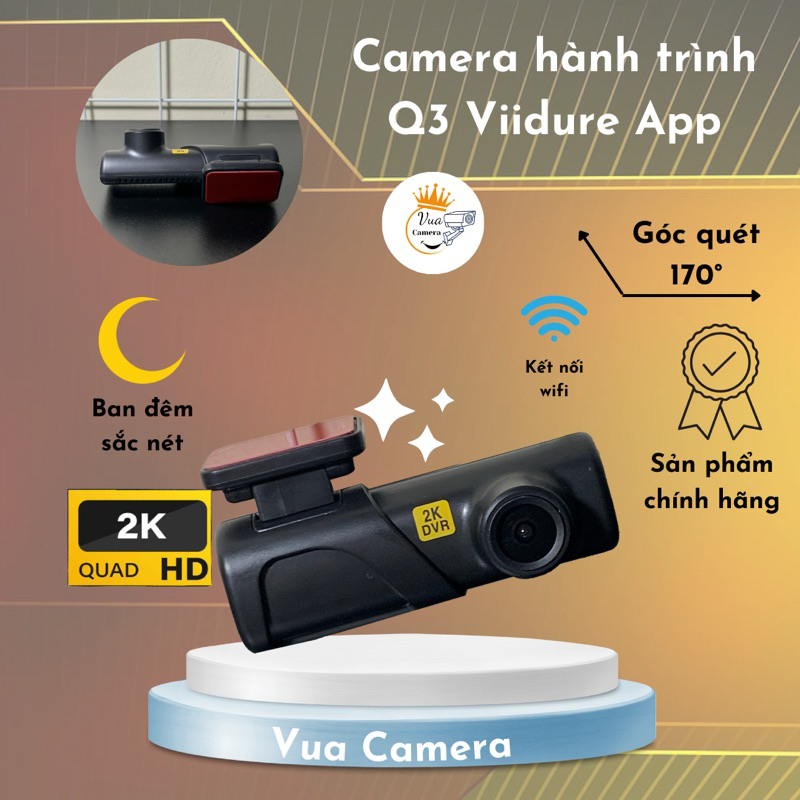 Camera hành trình ô tô Q3 - Chỉ cam trước- Kết nối wifi xem qua điện thoại | BigBuy360 - bigbuy360.vn