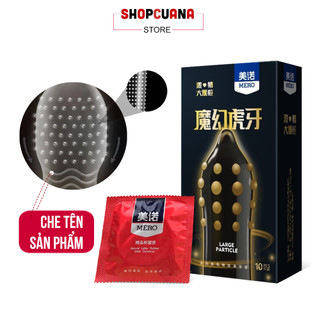 Bao Cao Su Mero Đen, Bcs Gân Gai Nổi, Nhiều Gel Bôi Trơn Tăng Cảm Giác, Size 52mm