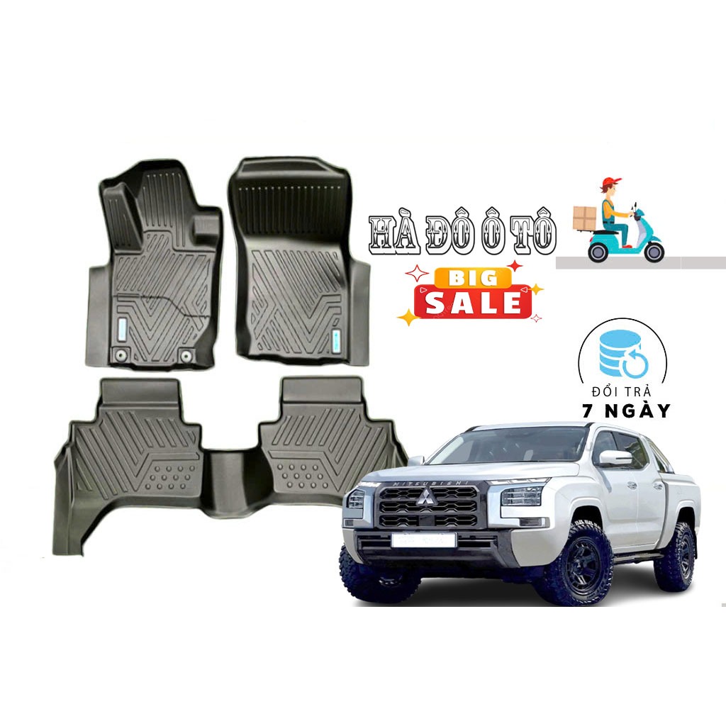 Lót Sàn Triton 2024 2025 Nhựa TPU Dẻo Đúc Nguyên Khối - Thảm Lót Sàn Mitsubishi Triton 2024 /2025