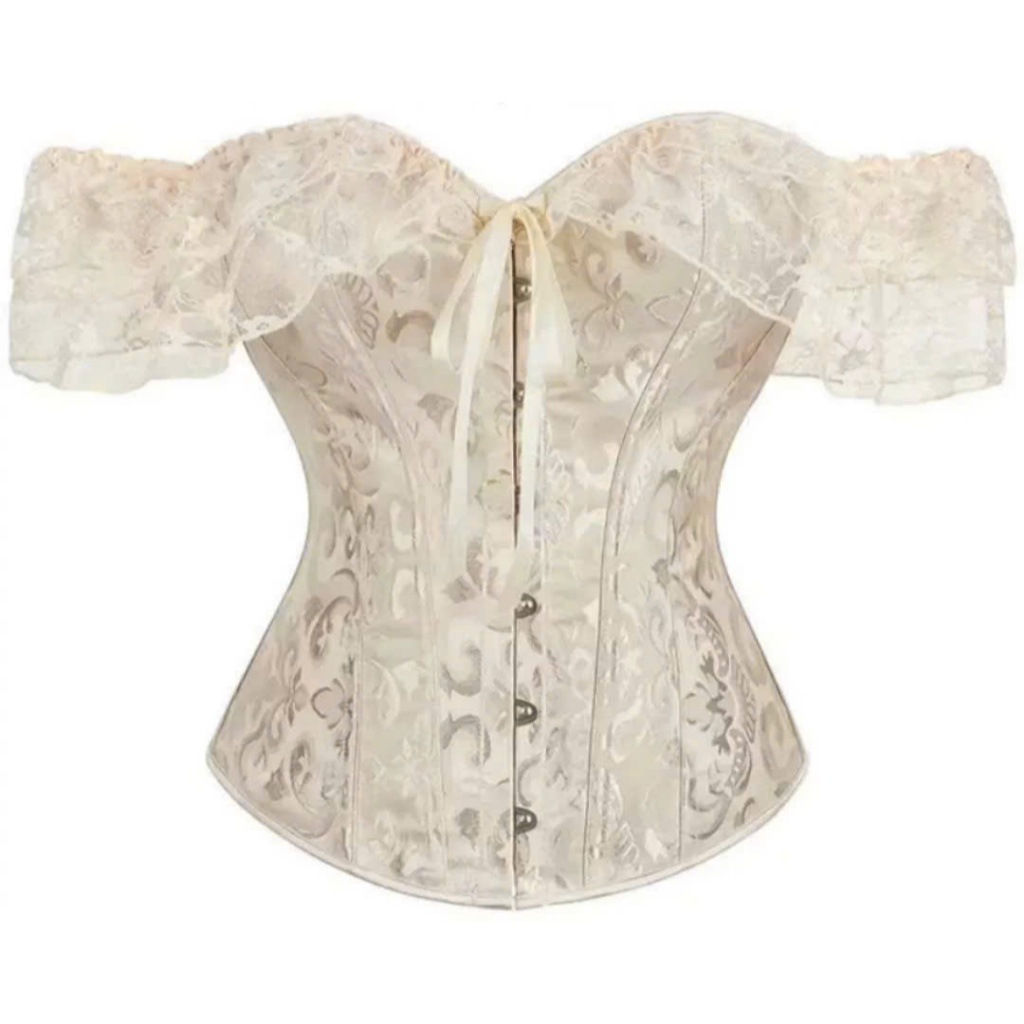   Có Sẵn  Áo Corset Trễ Vai định hình có in họa tiết Áo ngực lệch vai gợi cảm có thể điều chỉnh kích cỡ phía sau 