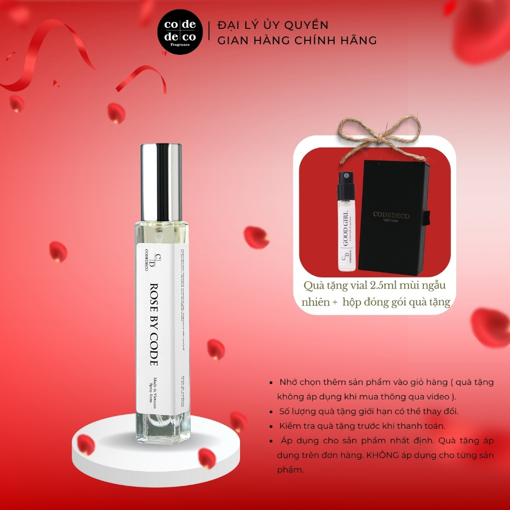 Tinh dầu nước hoa CODEDECO Rose By Code 10ml