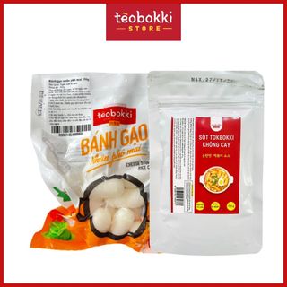   SHIP HCM  Combo tokbokki nhân phô mai không cay kèm sốt 
