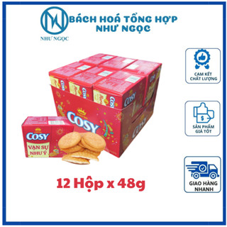 Bánh Quy Sữa Cosy Marie LỐC 12 Hộp X 48g (2 Gói x 24g) Tháp Bánh Tết 2025