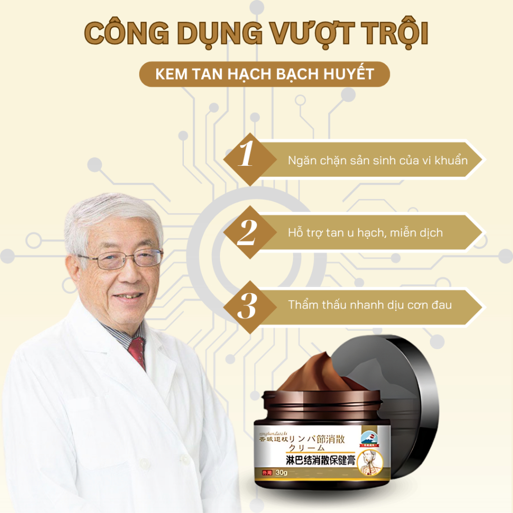 Kem tan hạch bạch huyết SHIXENDO Nhật Bản Giảm U Hạch, Giảm Sưng, Giảm Đau