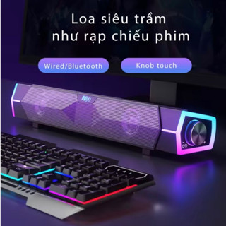 Loa Máy Tính Để Bàn Có Mic Led Rgb NIYE V18 - Loa Vi Tính Laptop PC Có Dây Bass Mạnh