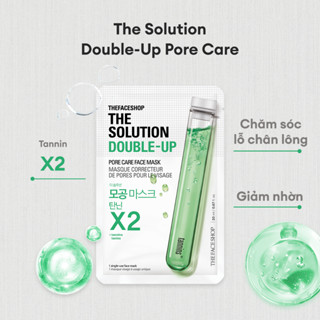 (Gift) 3 Mặt Nạ The Solution Dưỡng Ẩm Dành Cho Lỗ Chân Lông To THE FACE SHOP Double-Up Pore Care Face Mask 20ml
