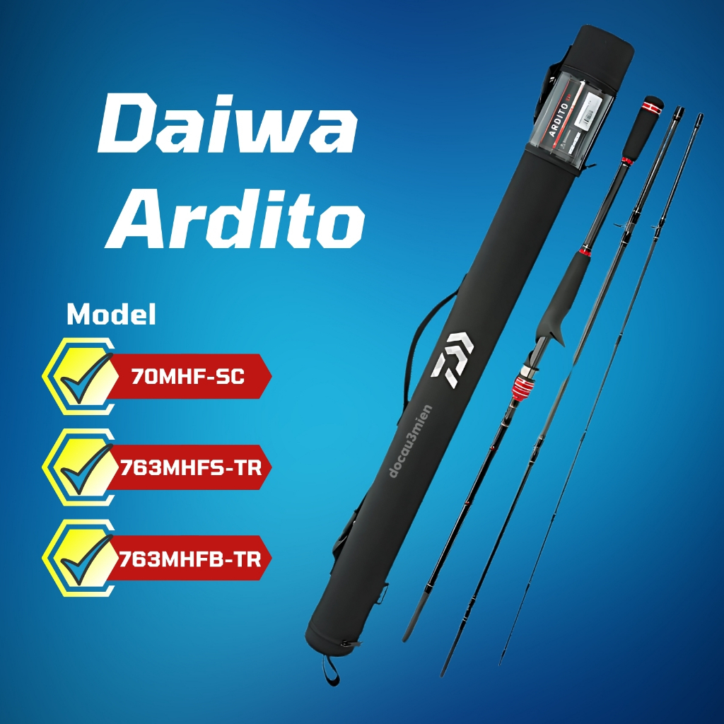 Cần Câu Cá, Cần Câu Lure Daiwa Ardito TR Ống Cứng gọn nhẹ - Đồ Câu 3 Miền