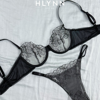 Bộ đồ lót ren thêu xuyên thấu có gọng m318