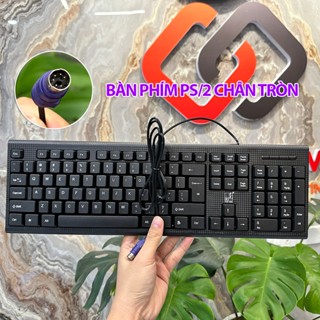 Bàn phím chân tròn PS2 MD6 cho máy tính bàn PC, máy tính đồng bộ DELL, HP, Lenovo, máy tính công nghiệp thiết bị điện tử