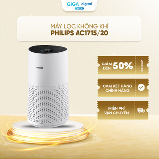  Máy lọc không khí Philips AC1715 20 27W - Lọc được bụi siêu mịn PM0.003 PM2.5 - Phạm vi lọc hiệu quả cho phòng 78m2 