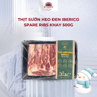 Thịt sườn heo đen Iberico Spare Ribs Khay 500g