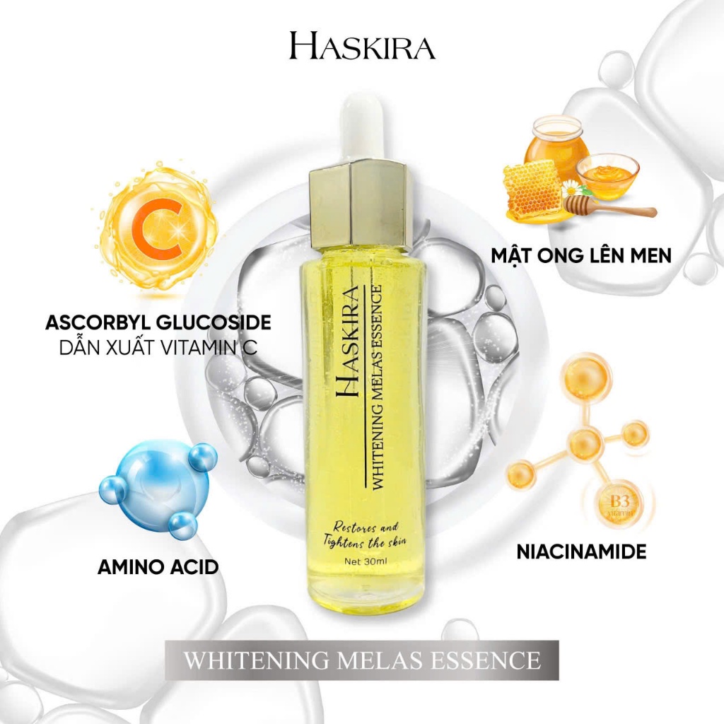 Tinh chất tế bào gốc Haskira Whitening Melas Essence của JUKIMI OREOANO BEAUTY trắng da ng ăn nám 30