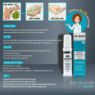 XỊT HÔI NÁCH , HÔI CHÂN  URO SOLUTION
