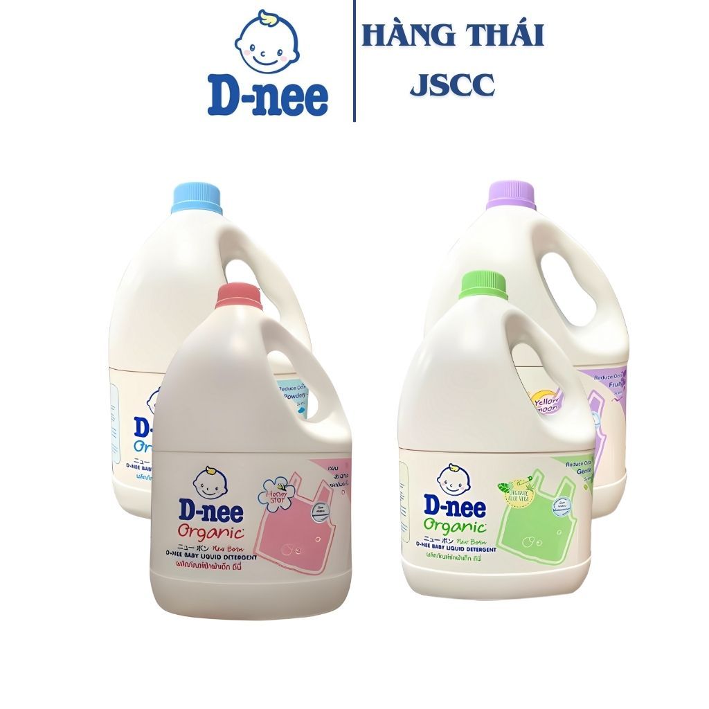 Nước giặt xả quần áo trẻ em Dnee Organic phiên bản mới 3000ml