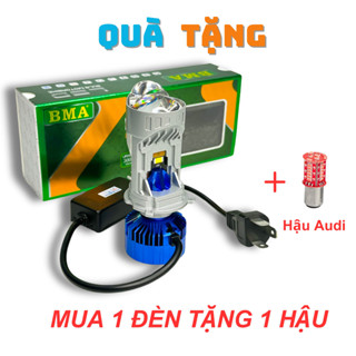 [Hàng Chuẩn BMA] Đèn Pha LED Bi Cầu R04 - Cos Rộng, Pha Laser Chiếu Xa Hơn 200m 9-36V ĐiệnBình Chuyên Lắp Oto - Xe Máy