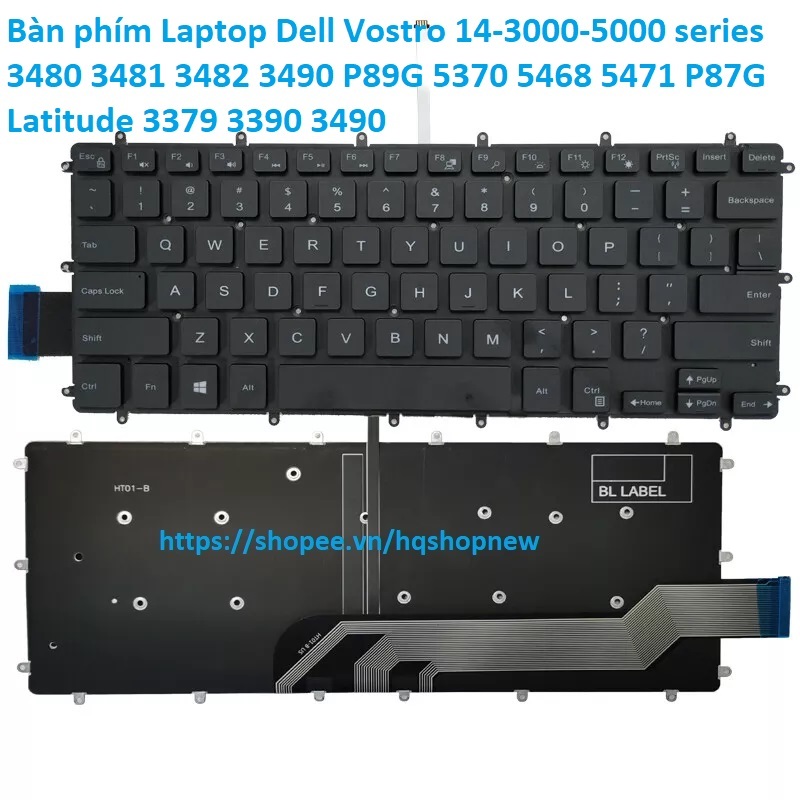 ⚡️ Bàn phím Laptop Dell Vostro series 3480 3481 3482 3490 P89G 5370 5468 5471 P87G Latitude 3379 339