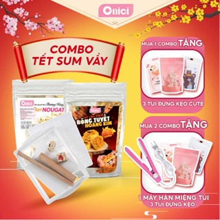Combo Tết sum vầy nguyên liệu nougat thượng hạng, bánh bông tuyết hoàng kim, khuôn Bếp Của Mẹ Onici