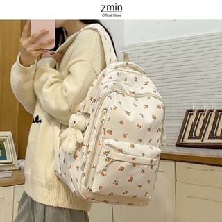 Balo đi học thời trang nữ họa tiết hoa nhí Zmin, đựng vừa laptop 14inch, A4 - Z133