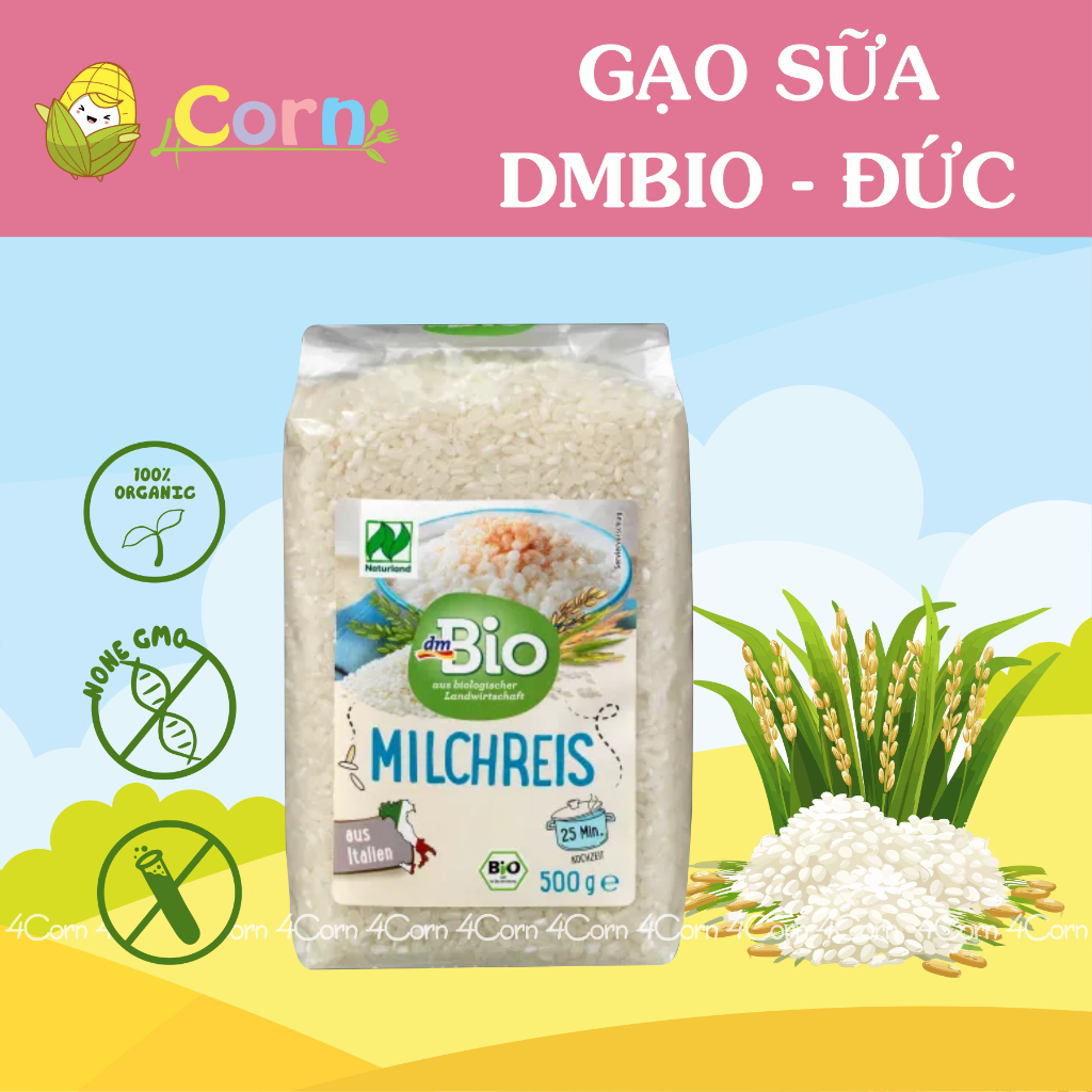 Gạo sữa hữu cơ DmBio - Air Đức - Cho bé 5m+