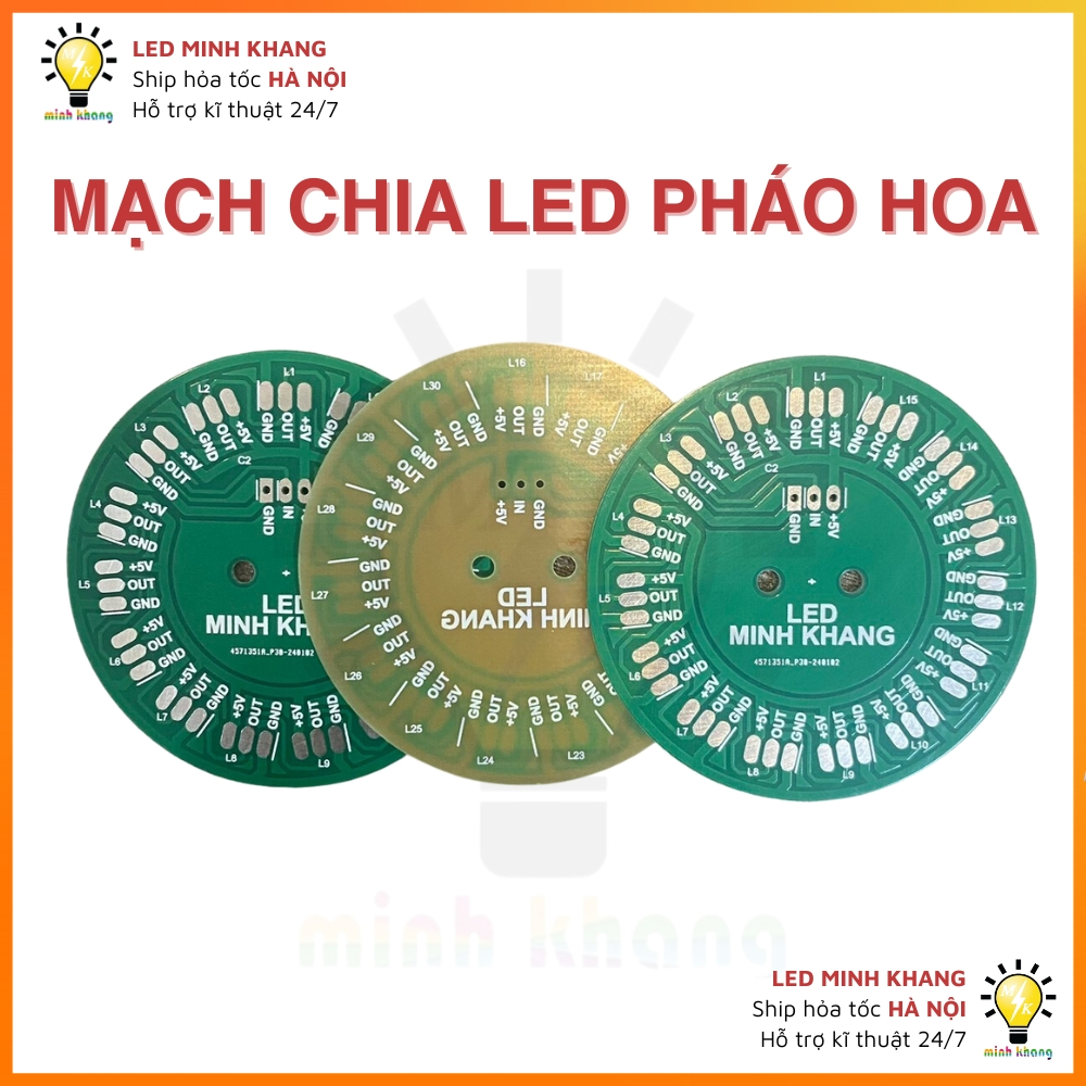 Mạch chia 15 tia cho led pháo hoa mặt phẳng