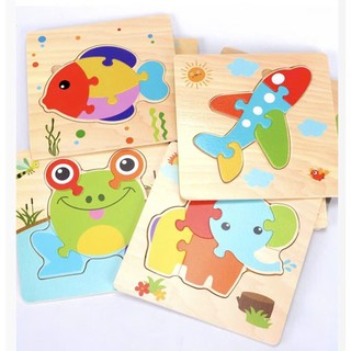 Combo 5 Tranh Ghép gỗ 3D nhiều hình Ngộ Nghĩnh