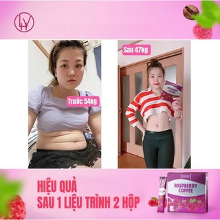 Cà Phê Mâm Xôi Giảm Cân Raspberry Coffee Chính Hãng Hộp 15 Gói - hàng chấm tem