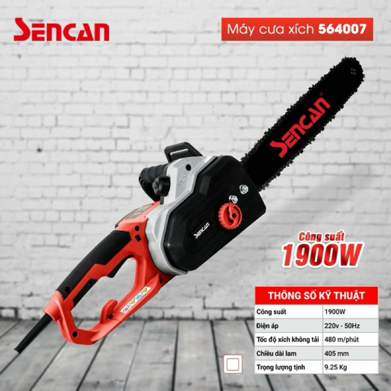Máy cưa xích chạy điện sencan