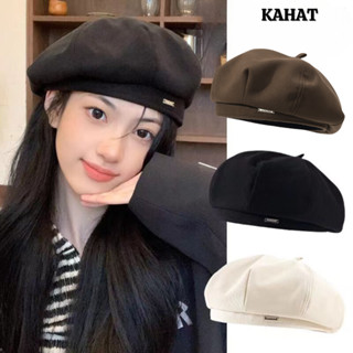 Mũ Nồi Vải Kaki Nỉ KAHAT Mũ Beret Nữ Thời Trang Hàn Quốc Cho Mùa Thu Đông Giúp Khuôn Mặt Nhỏ Gọn