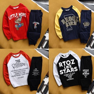  Bộ quần áo dài tay thu đông cho bé trai bé gái chất cotton big size 11-60kg thời trang trẻ em MOONBE bộ RT 