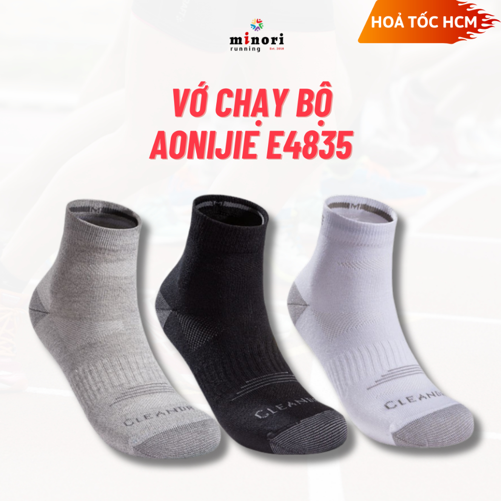 Set 3 đôi Vớ Thể thao khử mùi Aonijie E4835 Chuyên cho chạy bộ, đạp xe, tennis Minori Store
