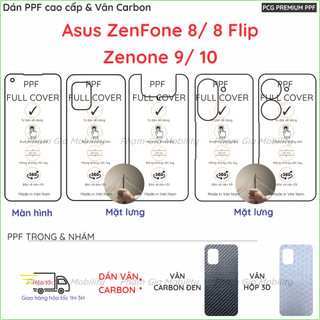  Dán PPF & Skin Carbon dành cho Asus ZenFone 10 9 8 7  ZenFone 8Flip loại trong nhám dành cho màn hình mặt lưng 