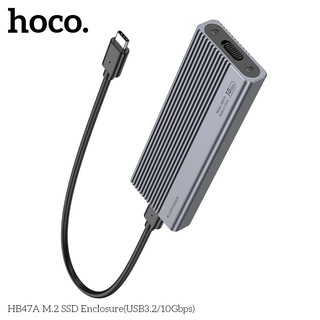 Đầu đọc ổ cứng SSD Hoco HB47A M.2 chân cắm Type C, tốc độ truyền 10Gbps, hỗ trợ cho ổ 10TB