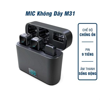 Mic Thu Âm Không Dây Cho Điện Thoại M31 , Bật Tắt Lọc Ồn - Micro Ghi Âm Cài Áo, Quay Video - AMi Holic Shop