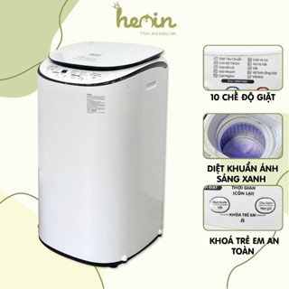 Máy Giặt Mini Doux Eco, 10 Chức Năng, Công Nghệ Diệt Khuẩn Ánh Sáng Xanh, Khóa Trẻ Em An Toàn DX-1338