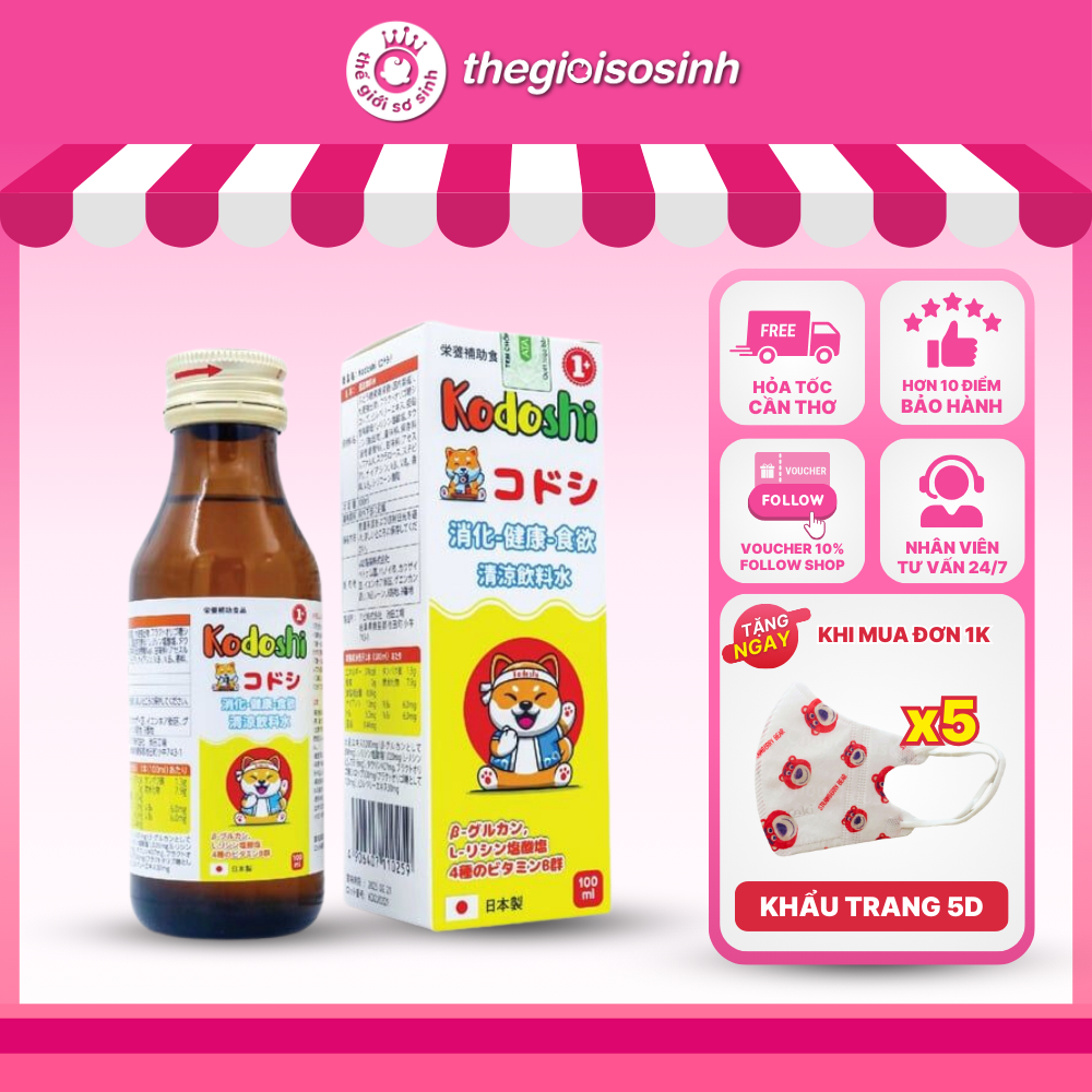 [✨HT CẦN THƠ+QUÀ XỊN] Kodoshi Hàng Nhật - Siro Ăn Ngon Tăng Đề Kháng, Phát Triển Toàn Diện 100ml +12