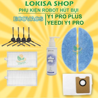 Phụ kiện robot hút bụi ecovacs deebot Y1 Pro, Khăn lau, màng lọc bụi, lọc hepa chổi quét túi rác Y1 pro plus