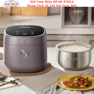 Nồi Cơm Điện Cảm Ứng Bear DFB-P30L6 Dung Tích 3L Ruột Nồi inox 304, BH 12 Tháng