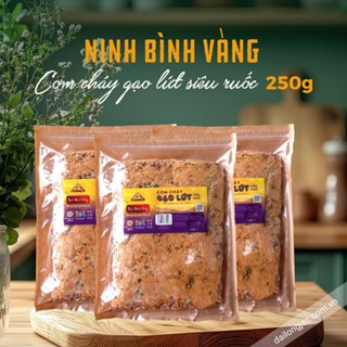 Cơm cháy gạo lứt siêu ruốc(chà bông) Đại Long Food đặc sản Ninh Bình Vàng sử lý tách dầu cao cấp túi zip 250g
