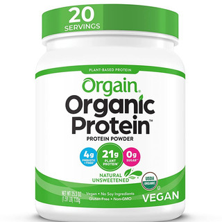  Orgain protein không ngọt - Bột đạm thực vật hữu cơ Orgain organic natural unsweetened protein 720g 