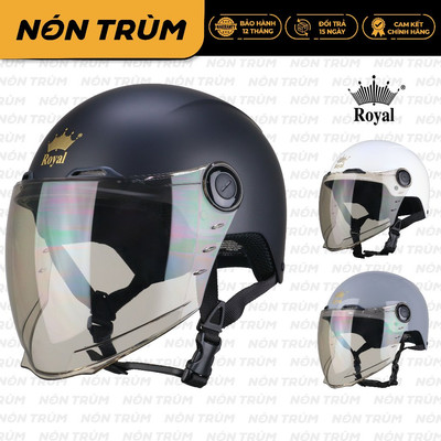 Mũ Bảo Hiểm 1/2 Royal M555 Có Kính Dài – Chính Hãng – Freesize Cho Nam Nữ Đi Xe Máy – Nón Trùm