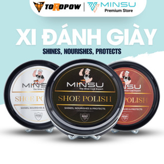 Xi Đánh Giày Shoe Polish MINSU M7939 Dạng Sáp Gíup Đánh Bóng, Bổ Sung Màu Cho Gìay, Đồ Da, Ghế Sofa, Túi Xách, Nội Thất