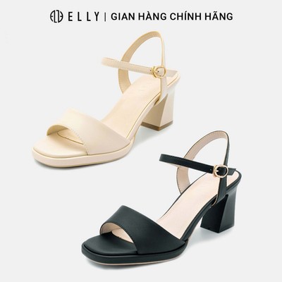 Sandal cao gót nữ ELLY EGM217 da microfiber 6.5cm nịnh chân thanh lịch