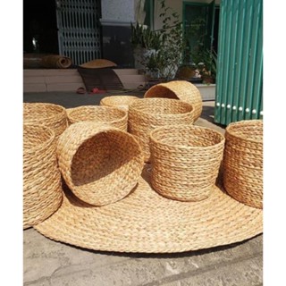 [GIÁ RẺ] Giỏ tròn lục bình, giỏ tròn rút khung không quai, giỏ đựng đồ chơi, đựng trái cây, sọt đựng đồ, sọt mây,sọt cói