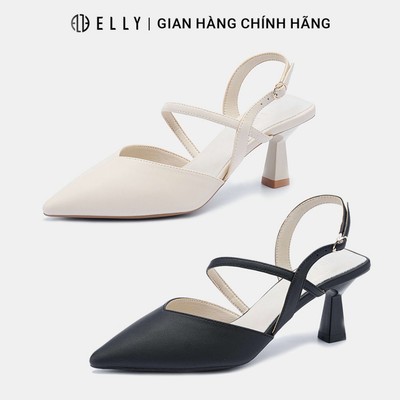 Giày cao gót nữ ELLY EGM222 da microfiber gót 6cm thanh lịch cao cấp