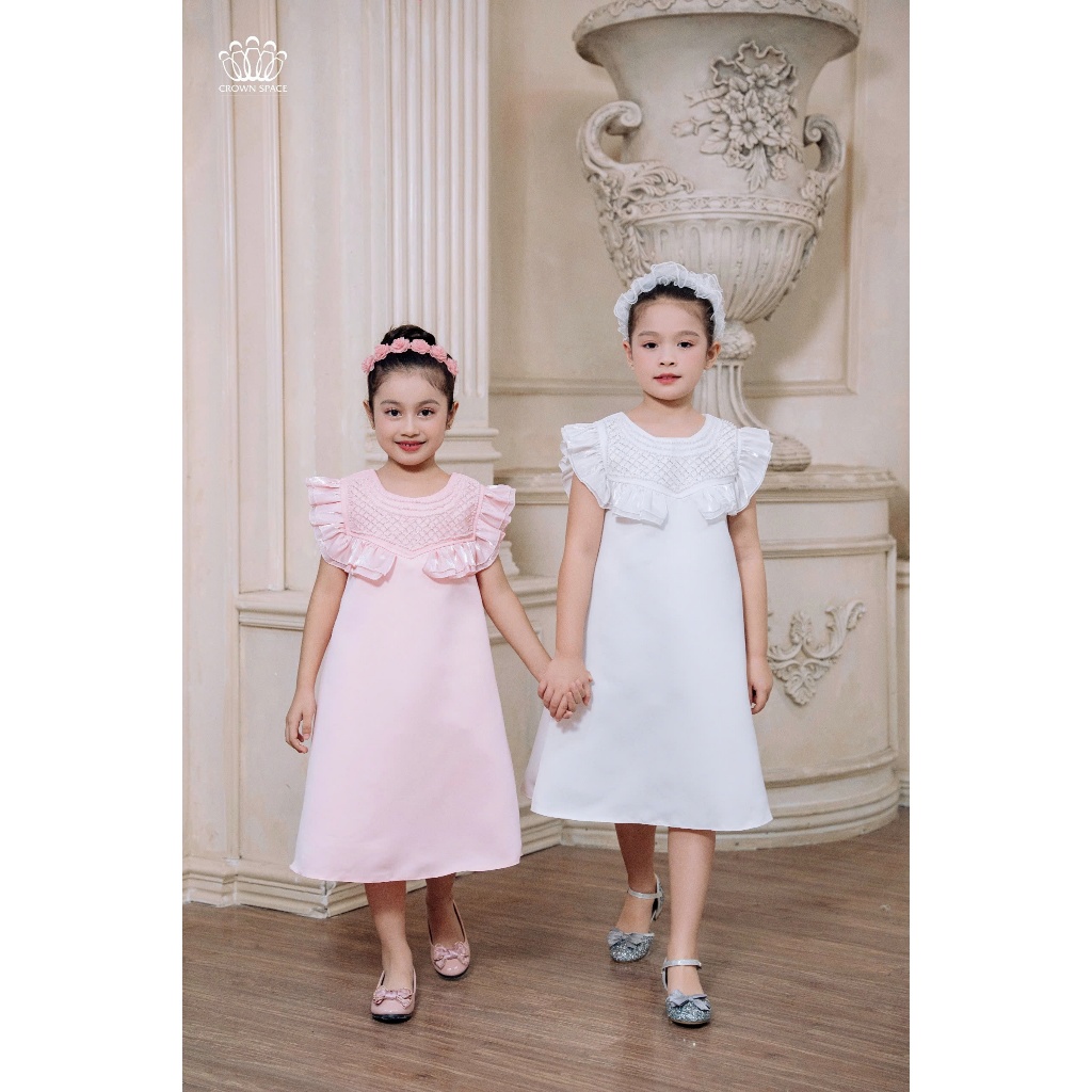 Váy Tafta Bé Gái Công Chúa Cao Cấp Sang Trọng Lấp Lánh Đi Tiệc, Đi Chơi Crown Space CKGS3841802